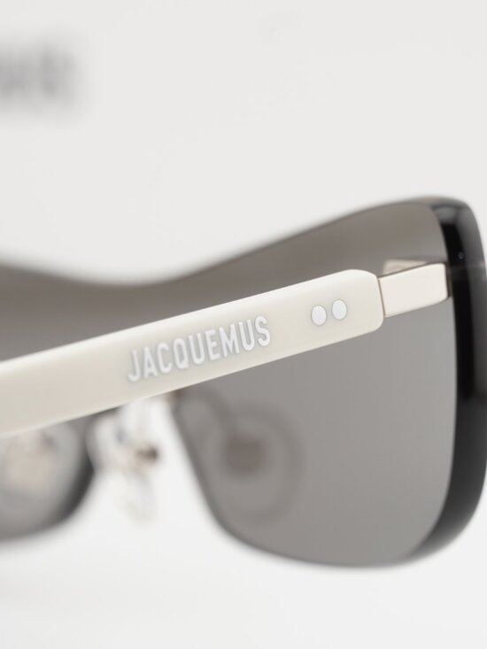 Jacquemus MIRADA JAC/69 C3 Shield Sunglasses - White\\Silver Mirror main image 8